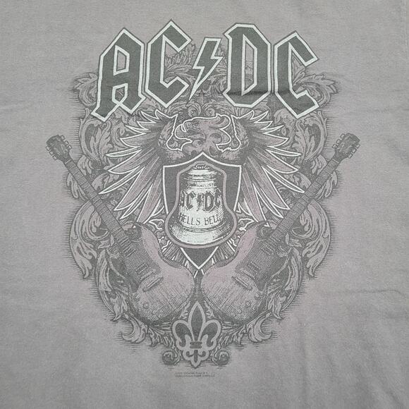 VTG Y2K AC/DC Hells Bells T-Shirt Mens L 2008 Rock Tee Heavy Metal - Picture 2 of 9
